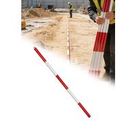 Pôle d'arpentage en Aluminium à Haute visibilité, Tige de centrage segmentée pour des mesures de Chantier précises, Mise en Page d'ingénierie et cartographie de la Construction