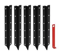 Pôle de clôture de réparation | Entretien Borne de clôture robuste | 5 pièces support en bois incliné pour fixation,Pour jardin cour trottoir terrasse pelouse ferme extérieure