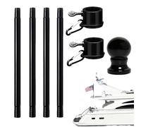 Pôle de drapeau télescopique - Duty Duty 0,71 pouces, personnel du drapeau du bateau pour affichage extérieur, porte-portefeuille durable portable Marine Garden Lawn Home | Car camion de golf à moto