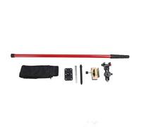 Pôle de niveau Télescopique niveleur Montage Polaire de nivellement extensible 4M avec stabiliteur universel 6 mm 15,2 mm pour les entrepreneurs Ingénieurs Arpenteurs Alloy Steel