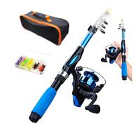 Pole de pêche pour Enfants 4pcs / Ensemble Télescopique Portable Mini Kids Pissing Rod Starter Set Guide Guide Ring Fibre Vergure Lure Rod pour débutant, Pôle