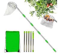 Pôle De Ramasseur De Fruits avec Panier - Panier À Tête De Fruits Polonge Extensible Télescopique | Picker Portables À Haute Altitude pour La Récolte Cueillette D'agrumes Pêche