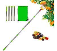 Pôle de sélection de pomme avec panier - outil de récolte de fruits télescopique aavec poignée détachable à la rouille | Picker extensible léger pour poire, prune, citron, abricot et jardin d'orchers