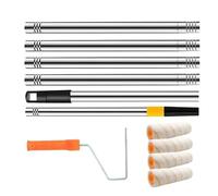 Pôle d'extension du rouleau de peinture : peinture à portée réglable, tige d'extension avec brosse à rouleaux | plafond, armoires de cuisine, travaux manuels, métal et petites zones, accessoire de Her