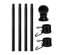 Pôle du drapeau télescopique - conception rotative lourde | Porte-bannière extérieur pour jardin, cour, plage et sol | Affichage du drapeau polyvalent pour la voiture, le bateau, le camion, la remorqu