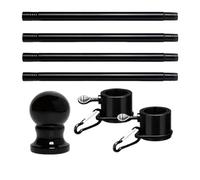 Pôle Du Drapeau Télescopique Pour La Remorque - Stand De Service Lourd en Plein Air | Conception Télescopique Avec Construction Durable, Fournitures Pour Garden Beach Ground, Équipement De Bateaux Mar