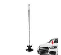Pôle Du Drapeau Télescopique - Support De Porte-drapeaux De Voiture, Polonais À Angle Avec Aspiration À Angle Réglable | Attachement Du Système De Montage De Mâts De Mâle Portable Avec Tasses Base Hig