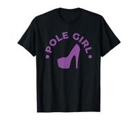 Pole Girl Minimaliste Talon Haut Pole Dance Fitness T-Shirt