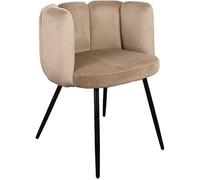 Pole to Pole Chaise Fauteuil Salle Manger High Five - Chaises Cuisine Moderne - Chaise Salle a Manger Velours - Sable Blanc