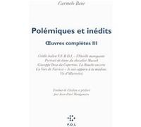 Polémiques et inédits Jean-Paul Manganaro (Traduction), Carmelo Bene (Auteur)