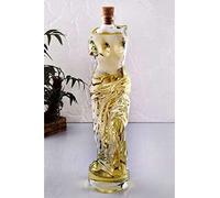 POLENArt Venus Décanteur à liqueur avec bouchon en liège en forme de femme Carafe à whisky Carafe à vin Carafe à décanter durable en verre épais 800 ml Bouteilles en verre turc