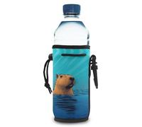 POLERO Capybara Porte-bouteille isotherme en néoprène pour enfants Motif imprimé