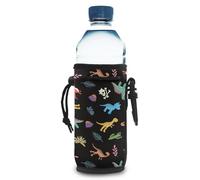 POLERO Porte-bouteille d'eau dinosaure pour enfants amateurs de dinosaures Sac de transport isotherme en néoprène pour bouteille d'eau