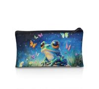 POLERO Trousse à crayons avec fermeture éclair pour filles et garçons, Grenouille, papillon, galaxie, Taille unique, Cartable