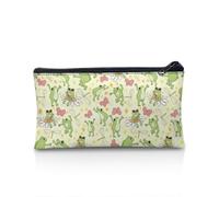POLERO Trousse à crayons avec fermeture éclair pour filles et garçons, Motif floral grenouille, Taille unique, Cartable