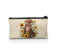 POLERO Trousse à crayons avec fermeture éclair pour filles et garçons, Tournesol loutre, Taille unique, Cartable