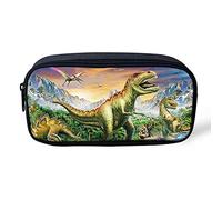 POLERO Trousse à crayons dinosaure Tyrannosaurus Dilophosaurus Tanystropheus Pterodactylus Trousse scolaire Trousse pour stylos