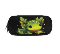 POLERO Trousse à crayons pour bureau, école, papeterie, trousse à crayons pour filles, garçons, adolescents, étudiants, Motif vert axolotl, Taille unique, Cartable