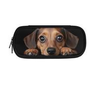 POLERO Trousse à crayons pour bureau, école, papeterie, trousse à crayons pour filles, garçons, adolescents, étudiants, Impression 3D teckel, Taille unique, Cartable