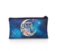 POLERO Trousse à crayons pour l'école, fournitures de bureau, trousse à crayons pour garçons, filles, adolescents, Hibou lune galaxie, Taille unique, Cartable