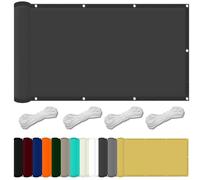 Poles for Sun Shade Sails 0.9 x 1.4 m Tissu Polyester UV Protection avec Oeillets Toiles D'Ombrages pour Fête Piscine Et Plage en Plein Air, Gris Foncé