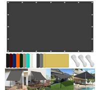 Poles for Sun Shade Sails 160 x 250 cm Tissu Polyester UV Protection avec Oeillets Filet Protection Solaire pour Terrasses Balcons Et Jardins, Gris Foncé