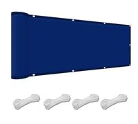 Poles for Sun Shade Sails 50 x 500 cm Tissu Polyester UV Protection avec Oeillets Toiles D'Ombrages pour Fête Piscine Et Plage en Plein Air, Bleu Foncé