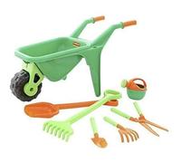 Set brouette de jardinier avec râteau pelle arrosoir ciseaux Polesie