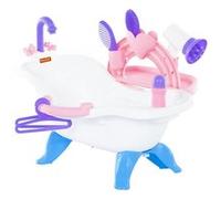 Polesie Wader Jeu d'enfants 7 pcs pour bain de poupée 83x53x41,5 cm PP, ensemble de salle de bain de poupée, jouet de baignoire de poupée, ensemble de baignoire de poupée bébé 94260 G
