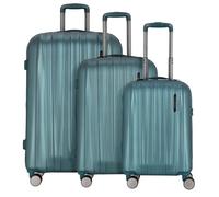 Polestream Moonrock 4 roulettes Set de valises 3 pièces avec soufflet d'extension vert
