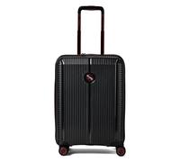 Polestream Paris 4 roulettes Trolley de cabine 55 cm avec soufflet d'extension noir