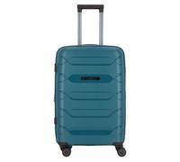 Polestream Strz by Asteroid 4 roulettes Trolley M 64 cm avec soufflet d'extension bleu pétrole
