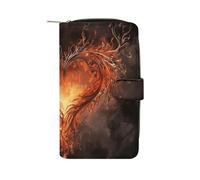 POLESVBM Portefeuille pour homme avec inscription « Show A Heart on Fire » - Porte-monnaie avec fermeture éclair - Pour le travail et un usage quotidien - Style décontracté - 19,7 x 11 x 3,5 cm, Style