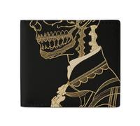 POLESVBM Portefeuille squelettes avec différents visages imprimés porte-cartes porte-monnaie pour homme Design minimaliste Style Taille unique décontracté, Style :, Taille unique, Décontracté