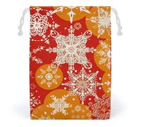 POLESVBM Sacs de rangement avec flocons de neige de différentes formes imprimées, sac de maquillage, sac à jouets, sacs réutilisables pour un usage quotidien, style, 12 x 18 cm, moderne, Style :, 12