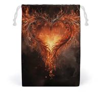 POLESVBM Sacs de rangement avec imprimé « Show A Heart on Fire » - Sac de maquillage réutilisable - Organiseur de toilette pour un usage quotidien - 12 x 18 cm - Moderne, Style :, 12*18cm, Moderne