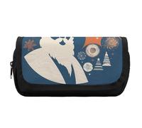 POLESVBM Trousse à crayons avec motif silhouette de Père Noël, trousse à crayons multifonctionnelle, trousse à crayons portable, organiseur de crayons, Style :, Taille unique, Trousse à crayons