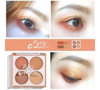 Pôlette D'ombre À Paupieres 4 Couleurs Mat Miroitant Longue Duree Pôlette De Fard À Paupieres Maquillage Poudre Outils De Beaute Cosmetique