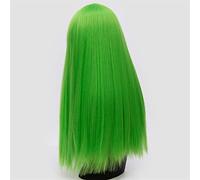 POLGDW Perruques Perruques de Cosplay for Femmes 26 Pouces Long Cheveux Droits Noirs Blanc Vert Rouge Violet Or Brun Rose Perruque synthétique avec Frange Perruque(6 UK)