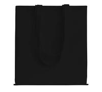 POLHIM® Lot de 10 Sacs en Toile de Jute de qualité 220 g/m² - Dimensions : 38 x 42 cm - Poignées Longues 70 cm - Noir - 100% Coton