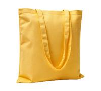 POLHIM® Sac en Coton 38x42 cm | Tote Bag en Tissu Robuste 145g/m² | Sac Réutilisable Uni pour Courses, DIY et Peinture (Jaune)