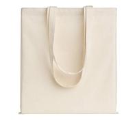 POLHIM® Sac Toile Coton Réutilisable - Sac Fourre-Tout en Tissu de Coton Lavable - Linge, Vêtements de Gymnastique, Courses, Plage, Légumes.Couleur Vierge avec Poignées (Naturel, Paquet de 10 unités)