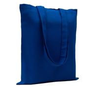POLHIM® Sacs en Tissu - Sacs pour Linge, Sport, Shopping, Nourriture - Respectueux de l'environnement - Sacs en Toile de Jute réutilisables - Non imprimés - 38 x 42 cm, 145 g/m², Bleu Roi.