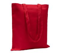 POLHIM® Tote Bags Vierges 38x42cm Sacs en 100% Coton, Réutilisables pour les Courses, Publicité, Promotion, Tirage au sort, Cadeaux, Animation (Rouge)