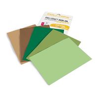 POLI-CRAFT IRON-ON BUNDLE NATURE 5 x POLI-FLEX® TURBO®, film de transfert turbo rapide pour textiles, naturel (sable, café, vert, olive, vert sauge) 5 x A4 (21 cm x 29,7 cm)