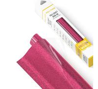 POLI-FLEX® PEARL GLITTER® - Film à paillettes pour textiles - Film de transfert thermique avec effet pailleté pour chauffage, film traceur pour vêtements DIY, rose, 30,5 cm x 61 cm
