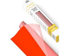 POLI-TAPE TUBITHERM® FLOCK Film de transfert avec surface veloutée pour textiles - Film floqué à thermocoller - Film pour traceur pour t-shirts DIY - Orange fluo - 30,5 cm x 61 cm