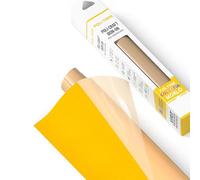 POLI-TAPE TUBITHERM® FLOCK - Film de Transfert Velouté pour Textiles - Thermocollant pour T-shirts DIY - Citron, 30,5 cm x 61 cm