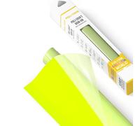 POLI-TAPE TUBITHERM® FLOCK - Film de Transfert Velouté pour Textiles - Thermocollant pour T-shirts DIY - Jaune Fluo - 30,5 cm x 61 cm