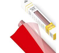 POLI-TAPE TUBITHERM® FLOCK - Film de Transfert Velouté pour Textiles - Thermocollant pour T-shirts DIY - Rouge Signal - 30,5 cm x 61 cm